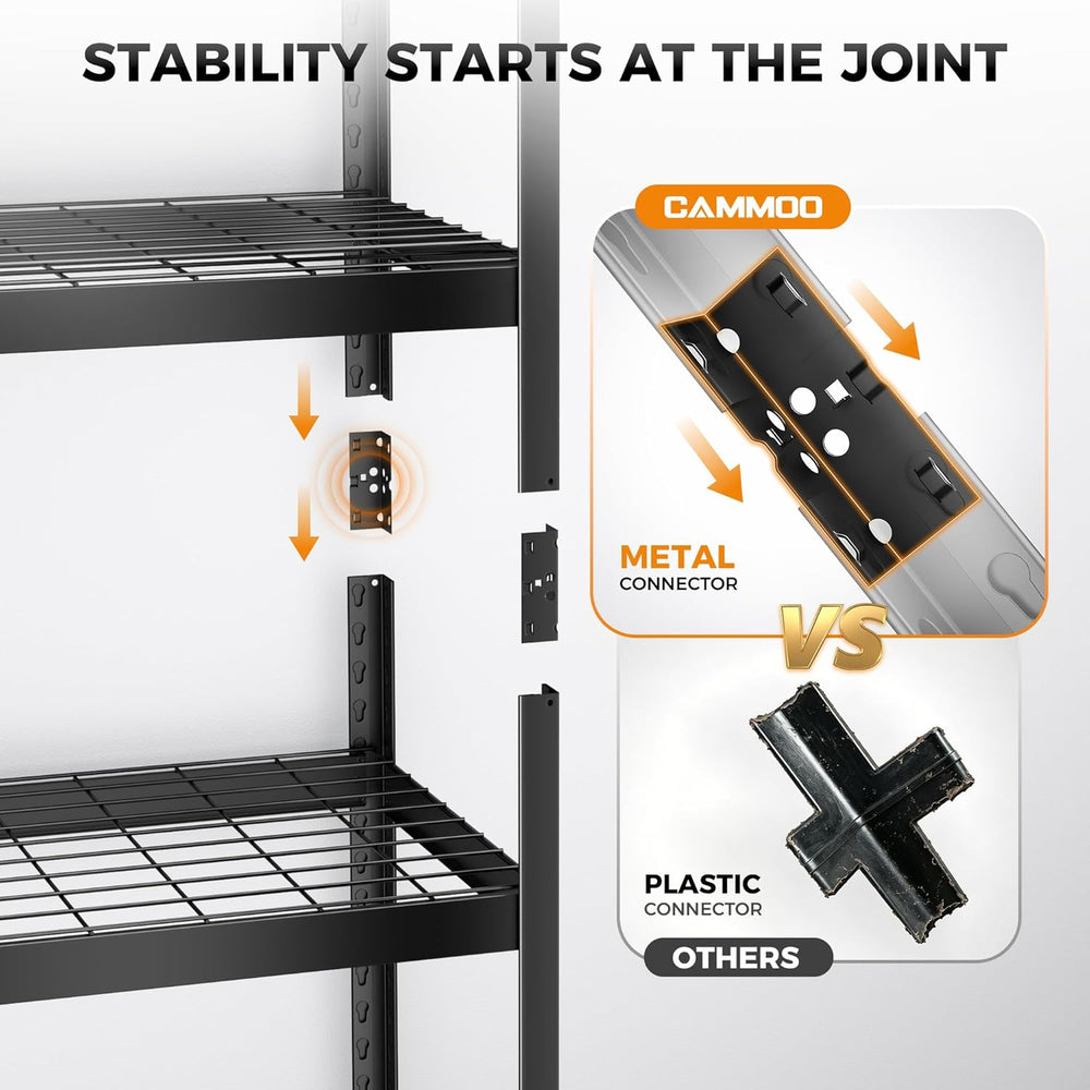 CAMMOO 3200LBS Storage Shelves, 4 Tier Wire Shelf 40" W x 20" D x 6...