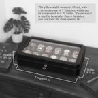 ROTHWELL 12 Slot Leather Watch Box for Men - Luxury Case Display Jewelry Organizer with Microsuede Liner - Travel Jewelry Case for Mens Accessories, Travel Organizer (Black & Grey)