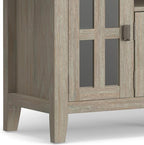 SIMPLIHOME Artisan TV Stand - 72 inch Wide Solid Wood Media Console in Distressed Grey, Contemporary Entertainment Center for Living Room for TVs up to 80 Inches with Drawers and Cable Management