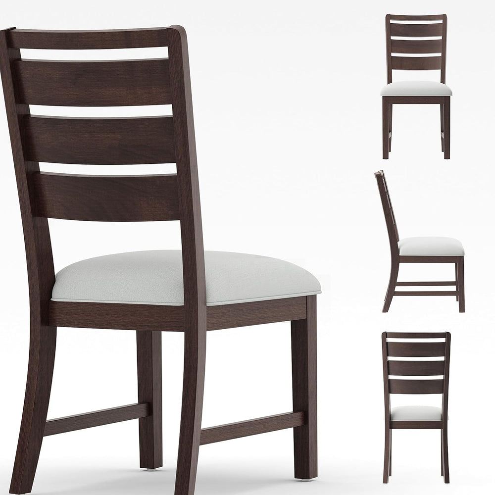 COLAMY Wooden Dining Chairs Set of 6, Farmhouse Upholstered Dining Room Chair...
