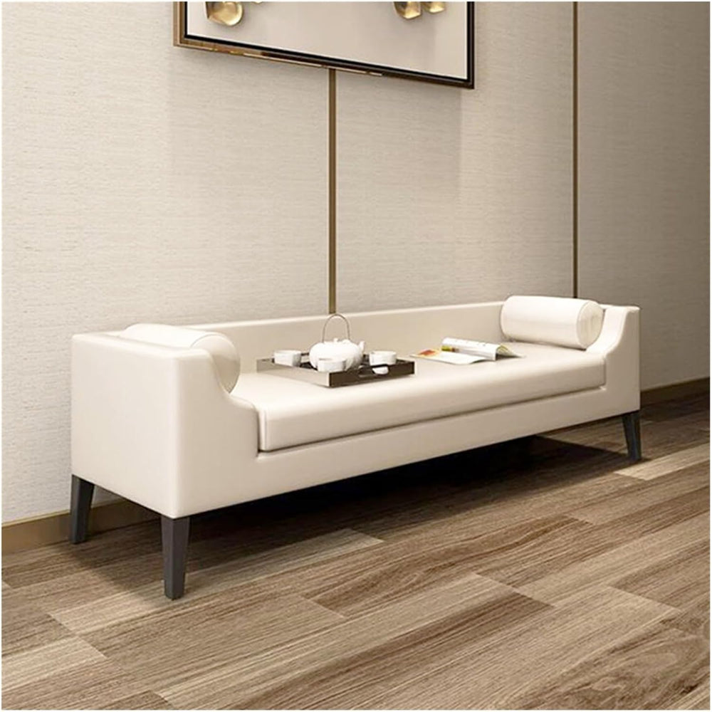 Modern End of Bed Bench for Bedroom,Upholstered Storage Ottoman with Arms Tuf...