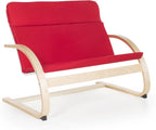 Guidecraft Nordic Couch - Red: Rocker Couch For Kids, Toddlers Room & Classroom Furniture, School Chair