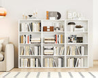 Casaottima 4-Tier Open Bookshelf and Bookcase, Floor Standing Display Storage Shelves for Living Room, Tall Book Shelf for Bedroom, Home Office, Dining Room, White