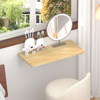 TEAMIX Wall Mounted Folding Table, Floating Desk for Small Spaces, Drop Leaf Dining Table for Kitchen Fold Down Laundry Shelf with Heavy-Duty Brackets