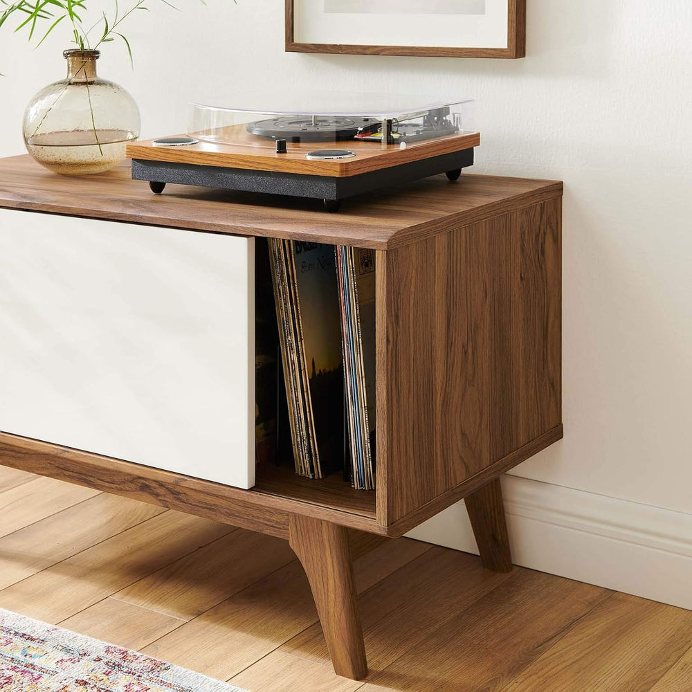 Modway Envision Mid-Century Modern 37" Vinyl Record Display Stand, 37 In...