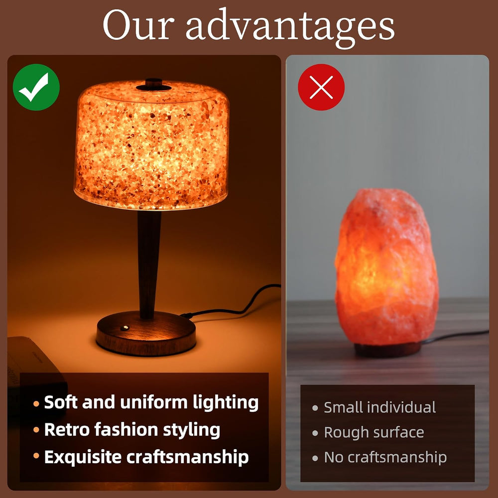 Himalayan Pink Rock Salt Lamp, Touch Control Dimmable Salt Night Light, USB P...