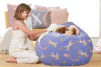 Aubliss Stuffed Animal Bean Bag Storage Chair | (Light Blue Unicorn, Large (38''))