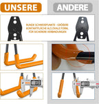 3-H Garage Wall Hooks 10 Pack, Heavy Duty Garage Hooks with Extra Welding Spots, Wall Mount Storage Organizer for Hanging Garden Lawn Tools, Chair, Shovel, Blower, Toolkit (Orange)