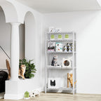 1250 lbs 5 Tier Shelf Metal Storage Shelves Wire Rack Closet Organizers for Garage Kitchen Bathroom Laundry White 11.8" D x 29.5" W x 59.5" H