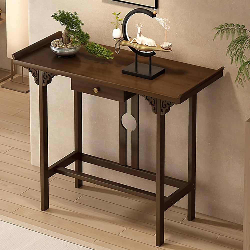 Altar Table Buddha Altar Table with Storage Drawer for Home Retro Chinese Sty...