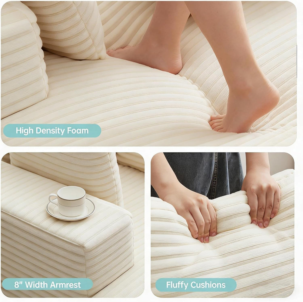 Chaise Lounge Chair, 54" Oversized Cloud Couch Sofa with Deep Seat, Plus...