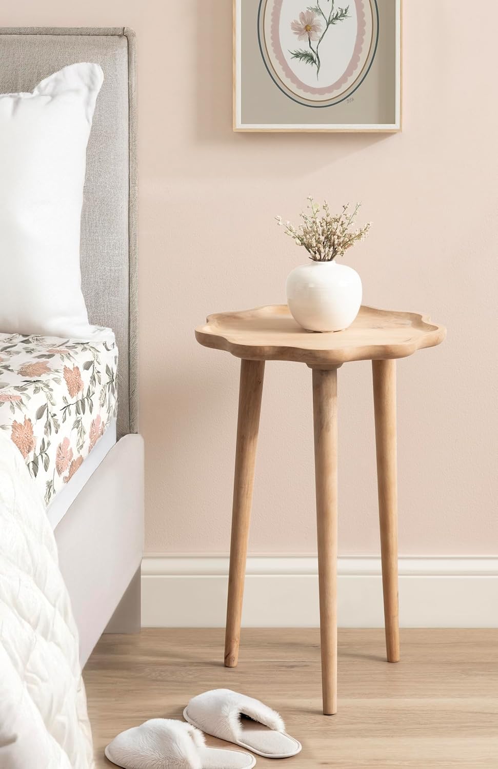 Kate and Laurel Alezar Modern Wooden Round Side Table, 15 x 15 x 22, Light Na...