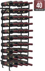 Sorbus Wine Rack Freestanding Floor - Wine Bottle Holder Holds 40 Bottles of Wine - 40 Bottle Capacity Wine Storage for Any Bar, Wine Cellar, Kitchen, Dining Room