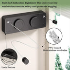 Danpoo Retractable Clothesline, Anti-Sag Adjustable Knob Heavy-Duty Clothes Line for Indoors/Outdoors with 2 * 13.8ft Stainless Steel Wire, Laundry Wall Drying Solutions,Black