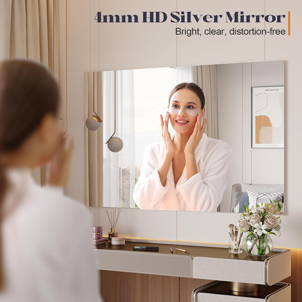 Frameless Mirror, 24x48 Bathroom Vanity Wall Mirrors