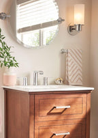 Moen DN0792CH Iso 22-Inch x 22-Inch Frameless Pivoting Bathroom Tilting Mirror, Chrome