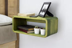 Floating Nightstand Wooden, Bedside Table, Nightstand Shelf, Handmade, Wall Mounted Bedside Shelf, Minimalist and Unique Style (Jakarta)