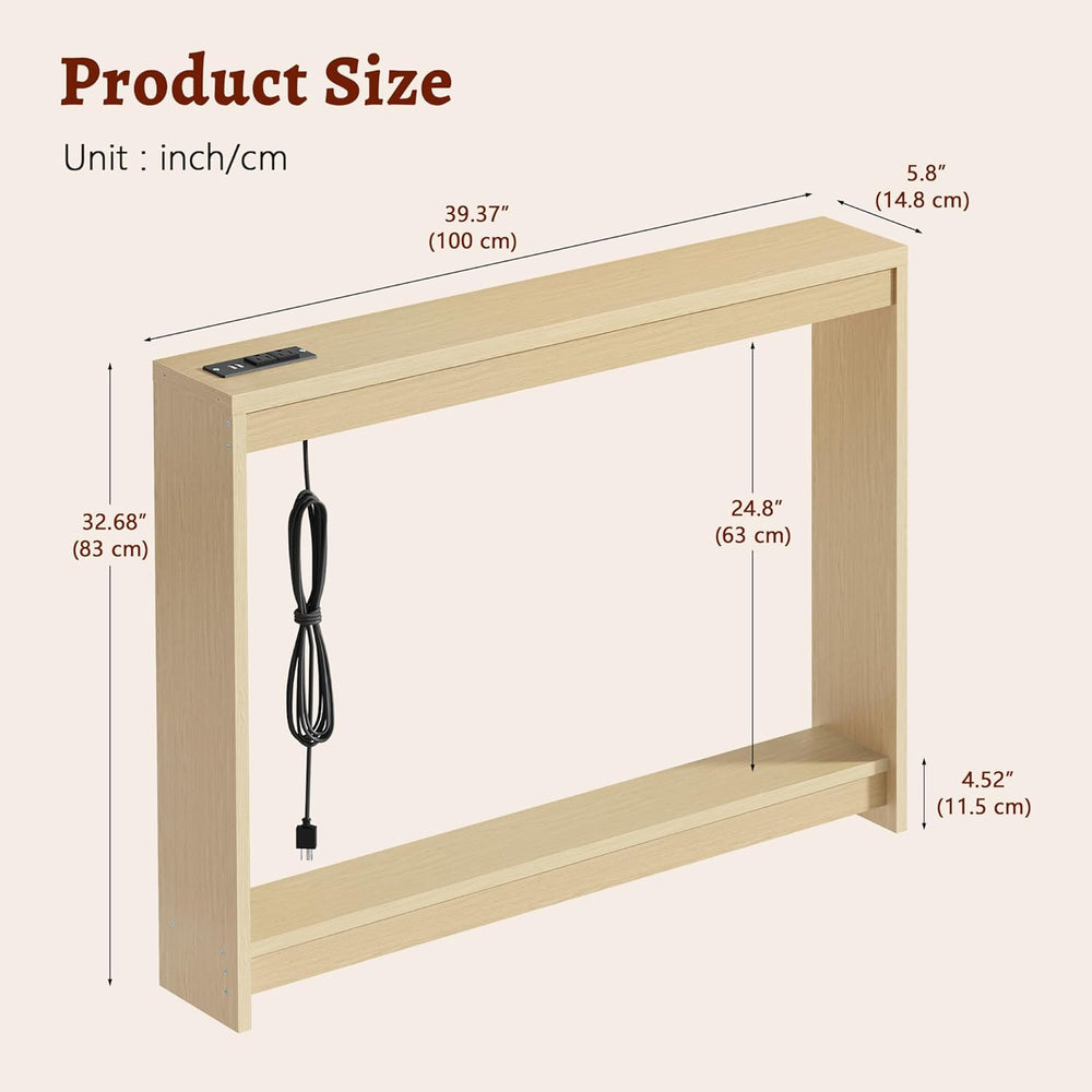 FAVOOSTY 39.4" Sofa Table Behind Couch Table Skinny Narrow Console Table...