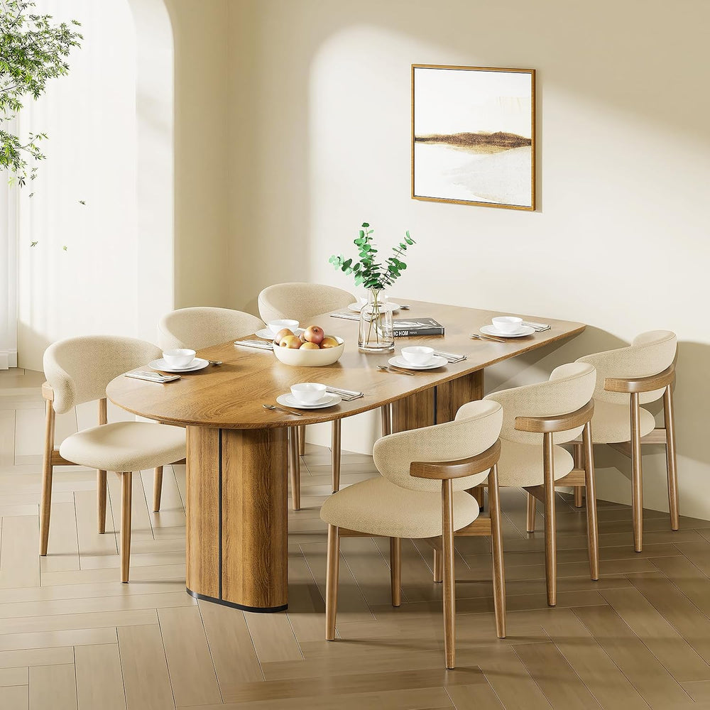 LEVELEVE Wooden Dining Chairs Set of 2,Farmhouse Kitchen Chairs with Curved B...