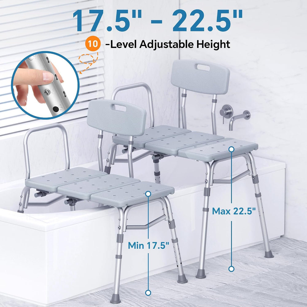 HOMLAND Tub Transfer Bench for Bathtub, FSA/HSA Eligible 400 lbs Heavy Duty S...