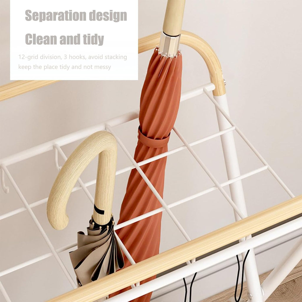 Entryway Umbrella Stand Umbrella Holder Indoor Umbrella Storage with Drip Trays Metal