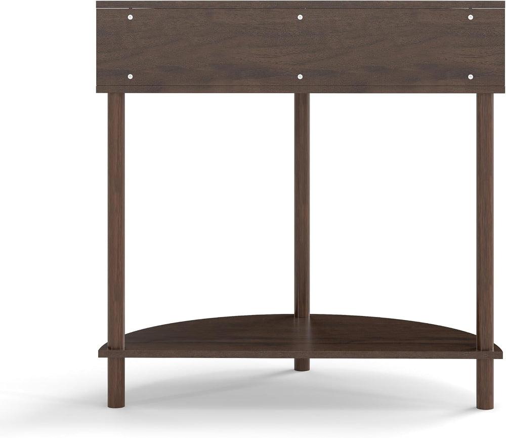Knocbel Half Moon Console Table with Wave-Pattern Door, Semi-Circle Sofa End ...