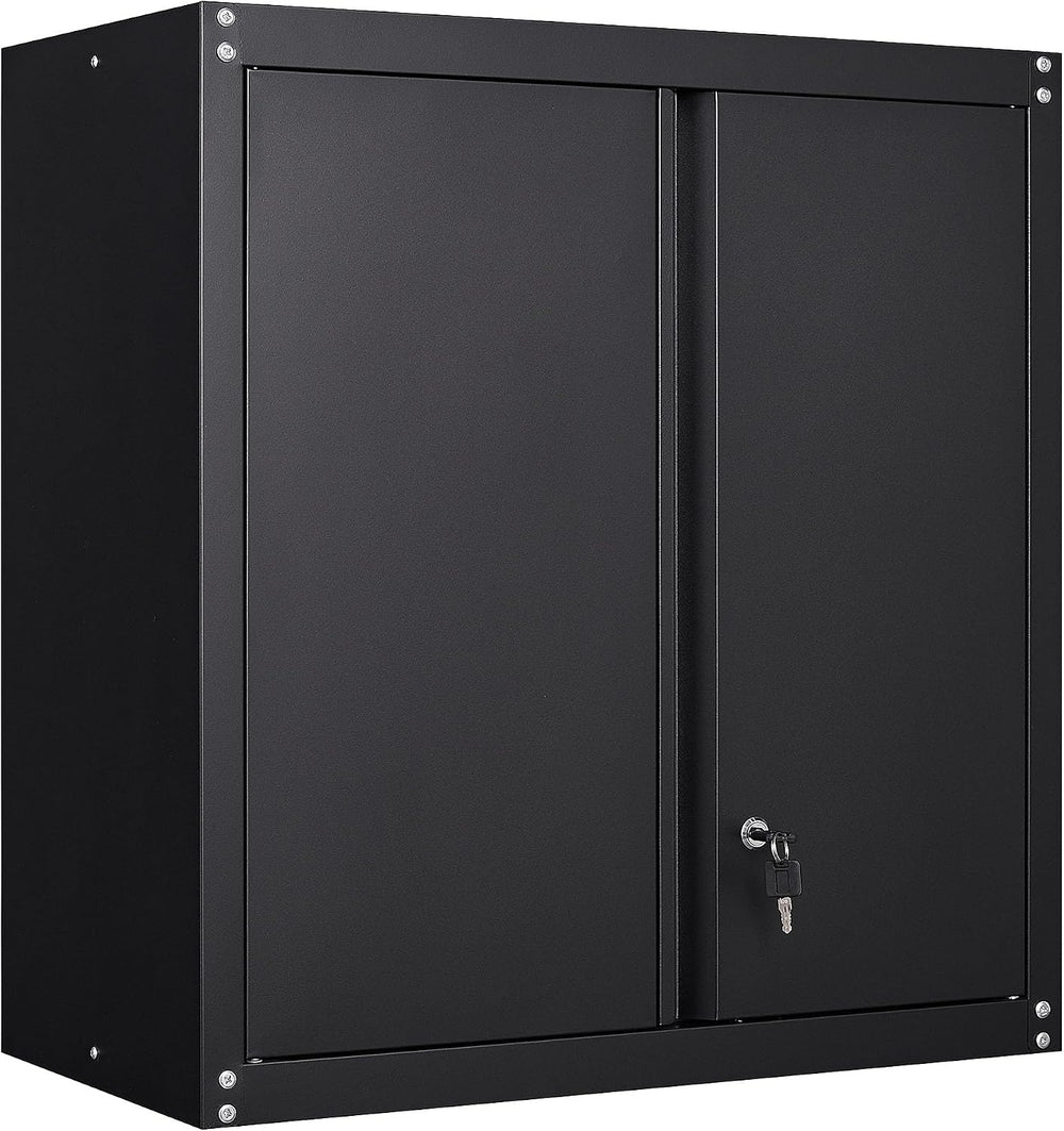 IRONFFICE Metal Storage Cabinet,Garage Wall Cabinets with Locking Doors,Black...