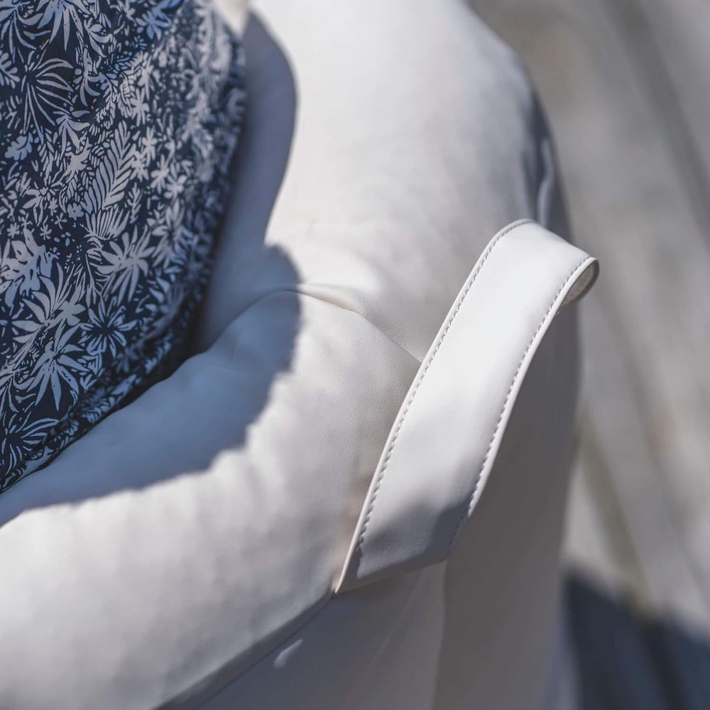 Big Joe Milano Outdoor Beanbag Chair White Marine | Polystyrene Bean Filled, ...