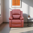 Recliner Sofa Set Couches for Living Room Chair Semi PU Fabric Living Room Furniture Sets, Adjusted Reclining Couch Furniture Sofa Set for Theater Seating, Red