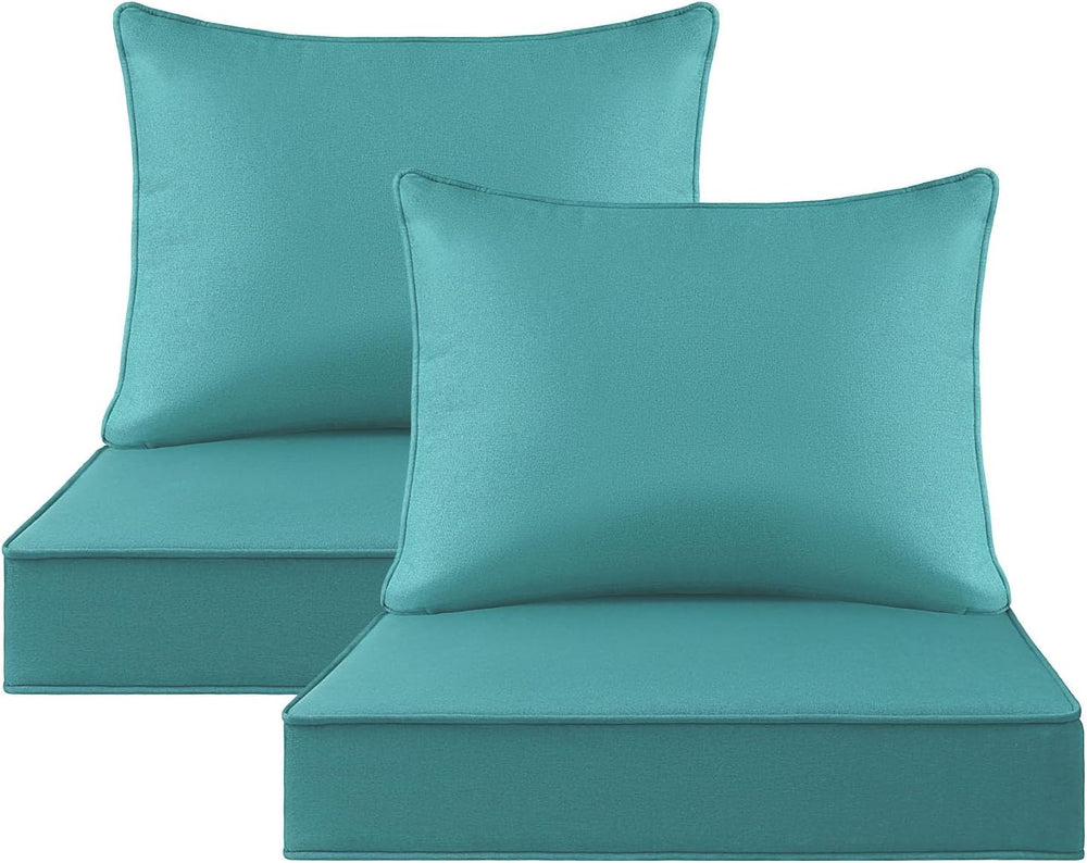 Unimatta Outdoor Patio Chair Cushions Set, 24" x 24", Set of 2, Wat...