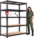 72" H Storage Shelves,Storage Shelves Heavy Duty,2400LBS Metal Shelving Units,Adjustable Garage Shelving Heavy Duty for Garage Storage,Warehouse,16"x35.5"x72