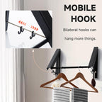 Retractable Clothes Drying Rack with 31 in Rod,Space Saver Wall-Mounted Retractable & Foldable Clothes Hanger for Laundry Room,Bedroom,Closet Storage Organization (2pcs, Black)
