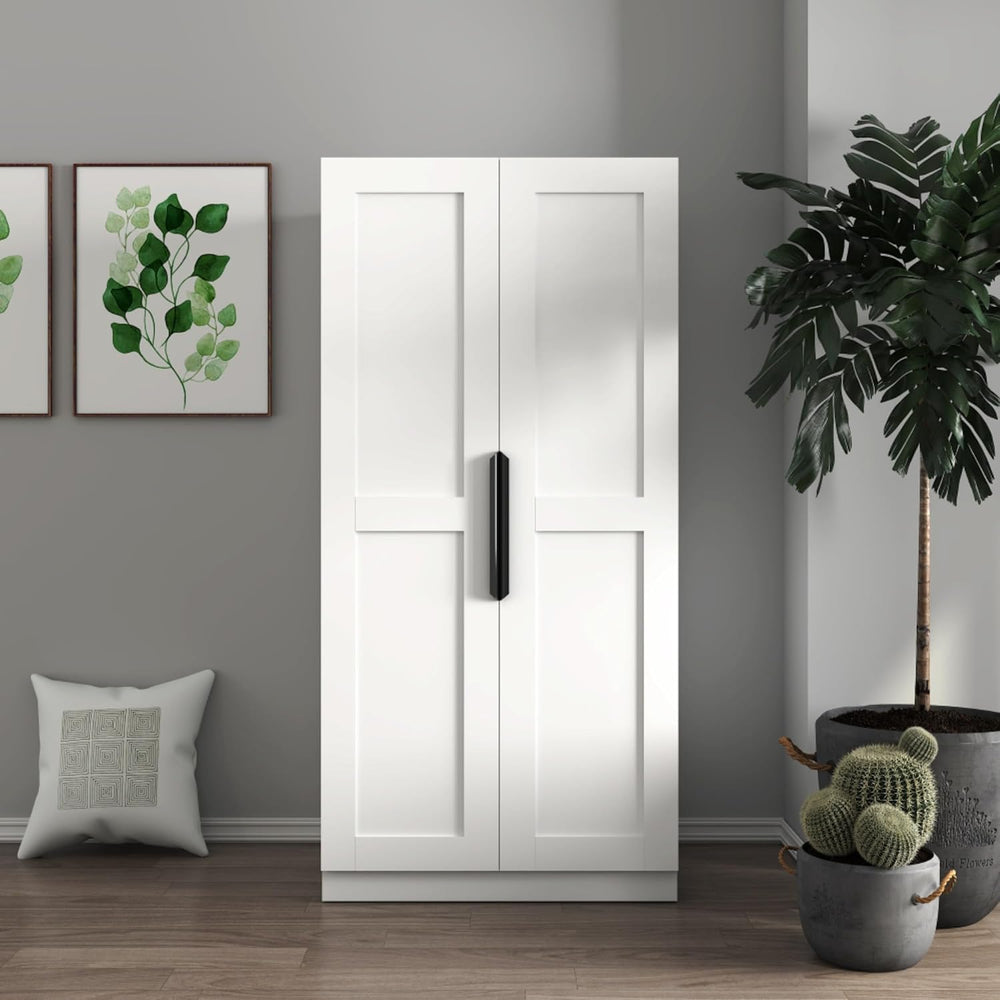 Standalone Pantry Cabinet Buffet Sideboard Cupboard with Double Doors, Multi-...