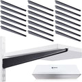 CroBlissful 20 Pcs Adjustable Shelf Brackets for Double Track System Closet Organization Heavy Duty Wire Shelf Brackets (Black,9 Inch)
