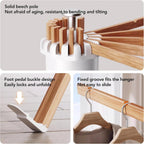LIENAHU Clothes Drying Rack Tripod,Drying Rack Clothing,Laundry Drying Rack,Floor Standing,16 Wooden Poles,Collapsible Drying Racks for Laundry,Retractable,Foldable,Folding