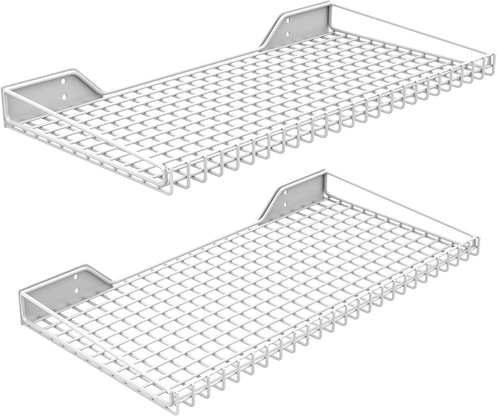 Ultrawall Wall Mounted Storage Shelf for Garage, 2 Pack Metal Shelf Rack