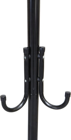 Mind Reader Freestanding Coat Rack, Multi-Tier Organizer for Office and Entryway, Metal, Black
