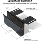 Moodular Add-ons Vertical Laptop Tray [Accessory Only - Requires Moodular Wooden Monitor Stand Slide Rails for Use] Black MSA-VLT