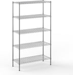 18" Deep x 42" Wide x 74" Height Wire Shelving Kit | 5-Tier | NSF Commercial Storage Rack Unit