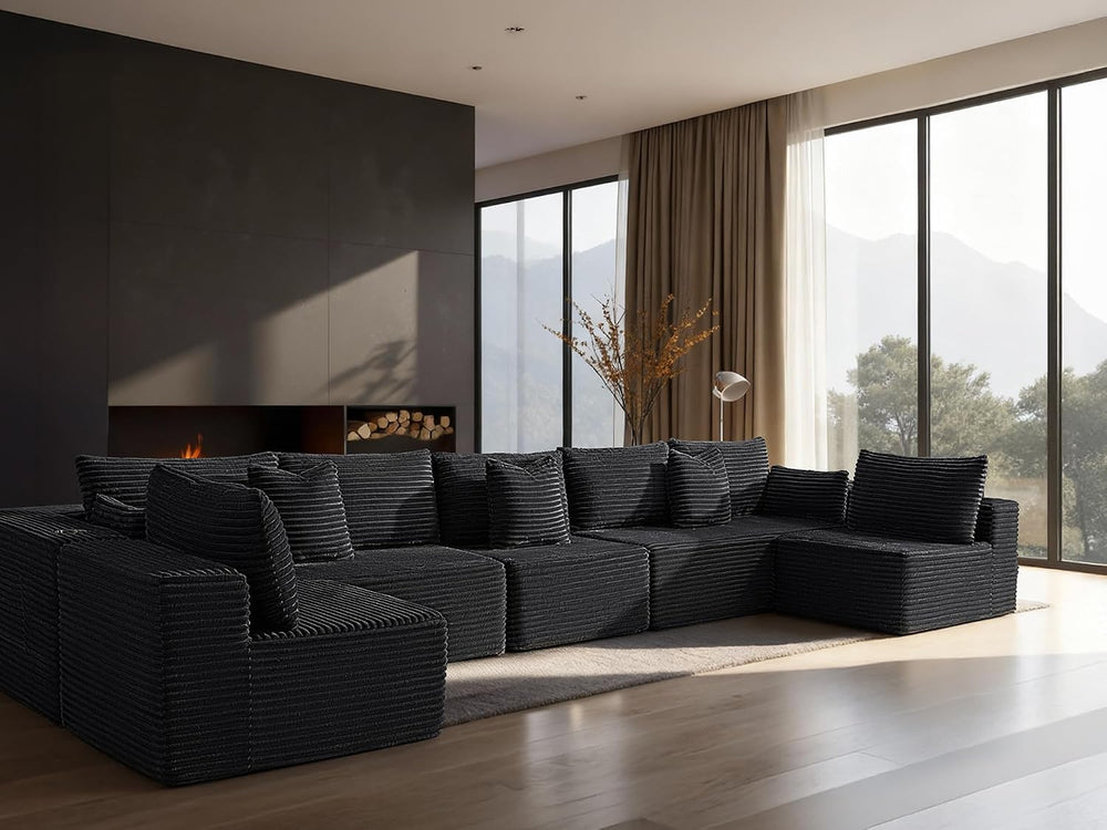 168" Cloud Sectional Couch, Comfort U Shaped Sofa for Living Room, Extra...