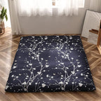 MAXYOYO Japanese Floor Mattress Futon Mattress, 4" Thicken Tatami Mat Sleeping Pad Foldable Roll Up Mat Boys Girls Dormitory Pad Kids Floor Lounger Pillow Bed, Charcoal Grey, Queen Size