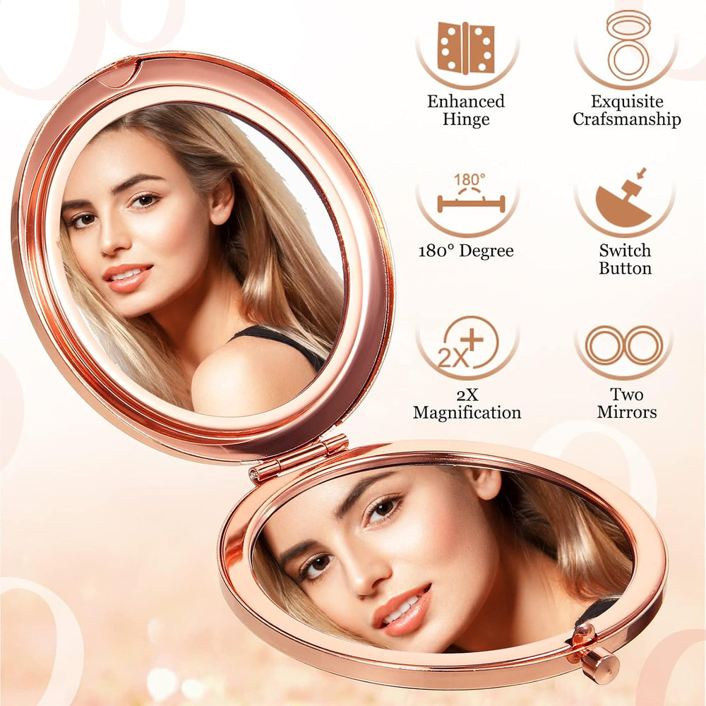 Cindeer 12 Pcs Small Compact Mirror Folding Pocket Makeup Round Hand Held Cos...