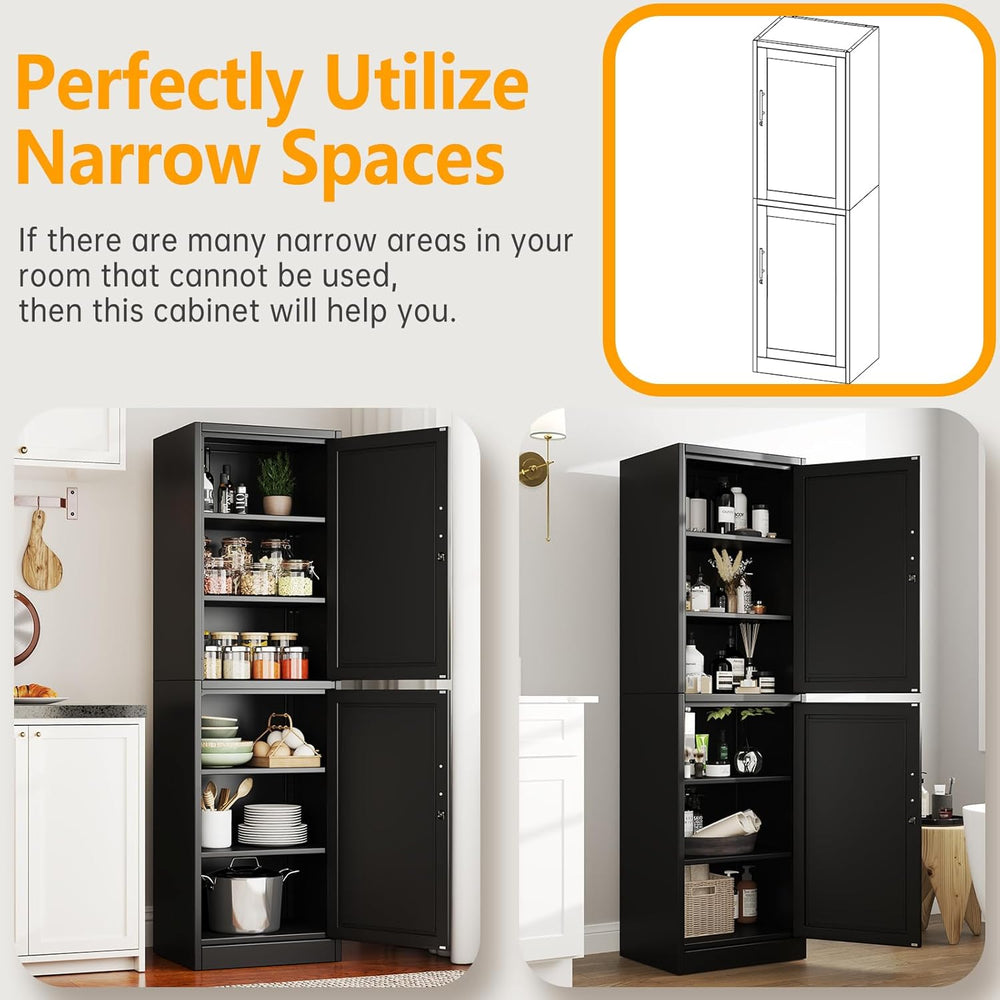 Ckzbx Metal Locker Tall Narrow Storage Cabinet, 67" H Locking Tool File ...