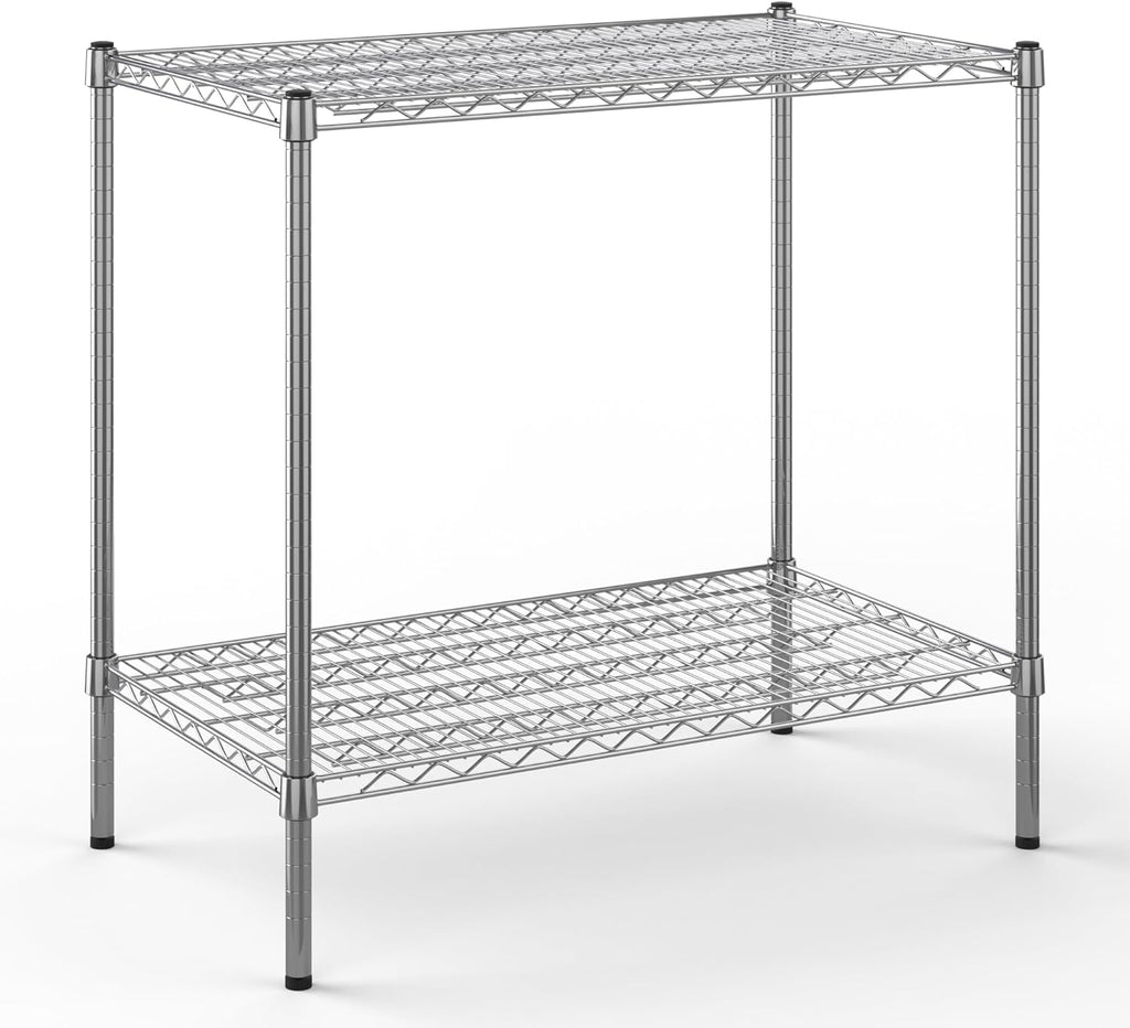 21" Deep x 36" Wide x 34" Height Wire Shelving Kit | 2-Tier | NSF Commercial Storage Rack Unit