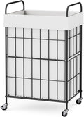 Laundry Hamper with Wheels, 90L Laundry Basket with Handle, Laundry Sorter with Removable Liner Bag