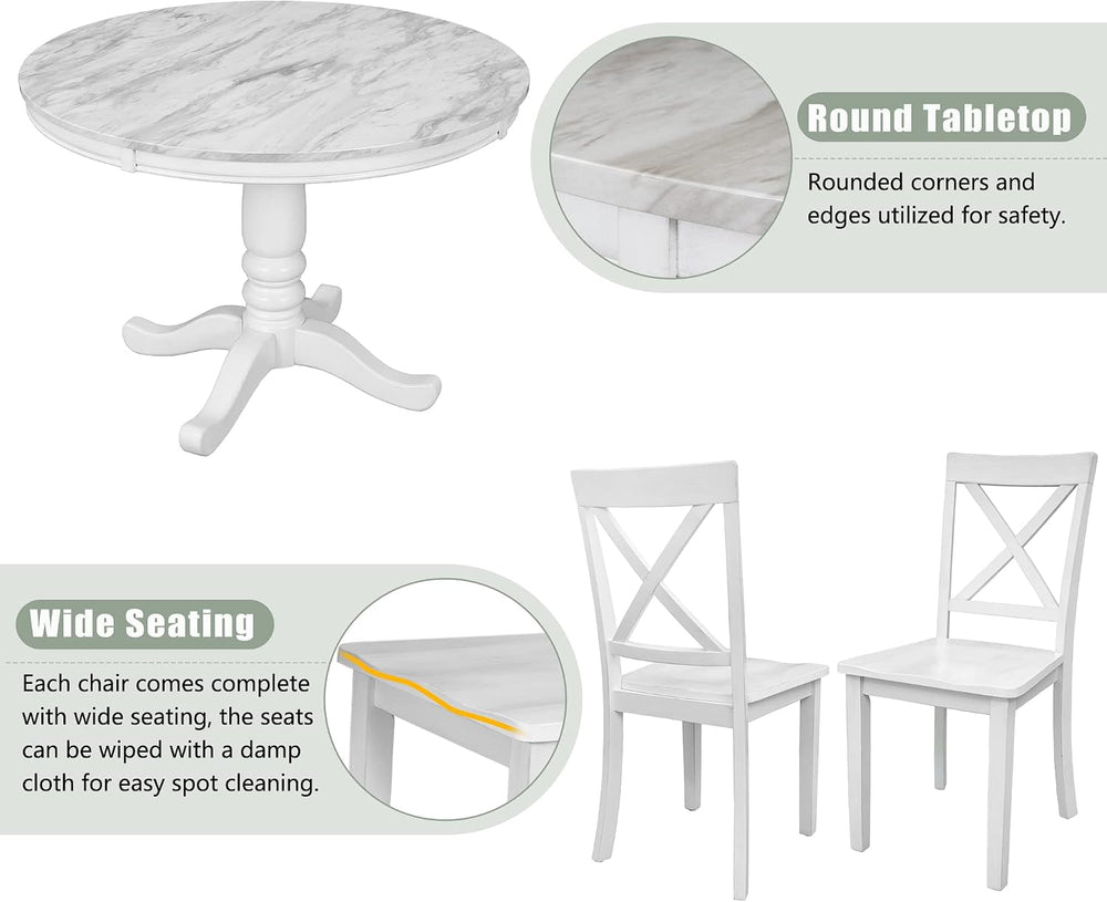 Harper & Bright Designs 5 Pieces Dining Table and Chairs Set for 4 Person...
