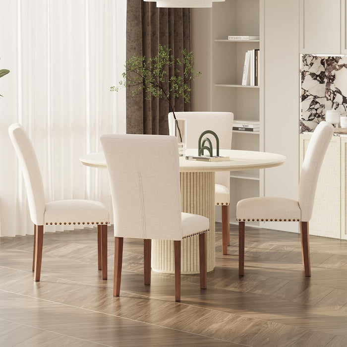 MALOL Upholstered High-Back Dining Chairs Set of 4
