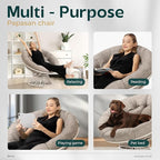 Bme 40" Ergonomic Wicker Papasan Chair with Soft Thick Density Fabric Cushion, High Capacity Steel Frame, 360 Degree Swivel for Living, Bedroom, Reading Room, Lounge
