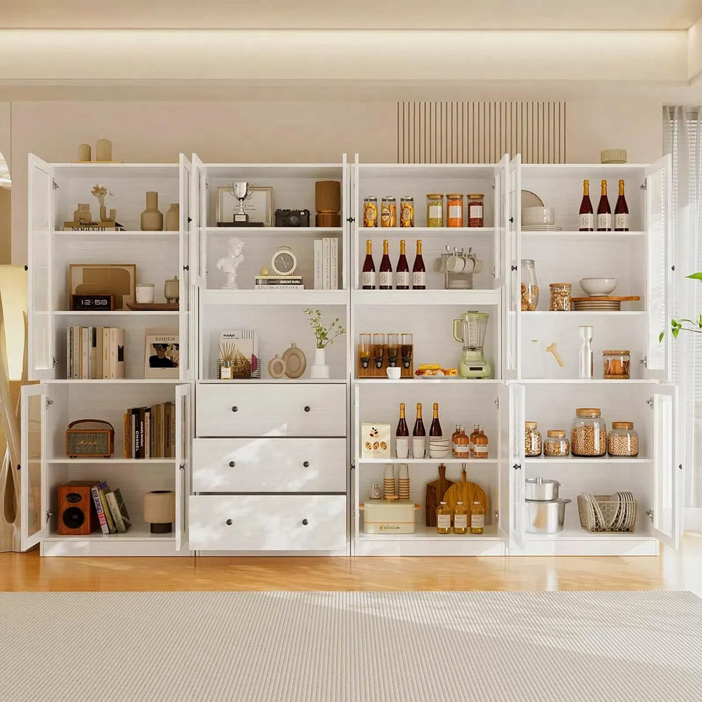 TUSY 71'' Tall Pantry Cabinet, Kitchen Hutch Storage Cabinet, Buffet ...