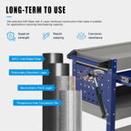 Heavy Duty 3 Tier Tool Cart, Mechanic Metal Rolling Tool Cart with Storage Drawers for Garage Workshop